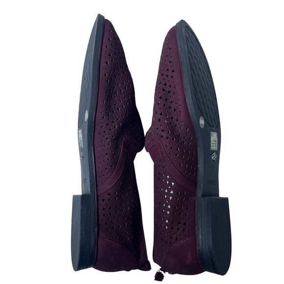Nurture Womens Suede Slip On Flats Loafers Shoes Purple‎ Size 9.5M - Picture 4 of 8